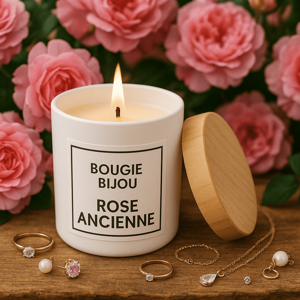 Bougie-Bijou Parfumee-Rose Ancienne